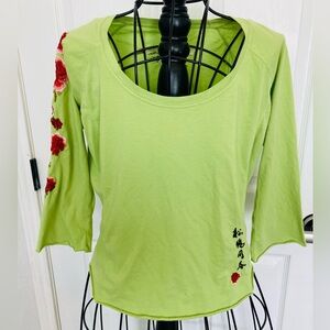 Johnny Was embroidery knit top